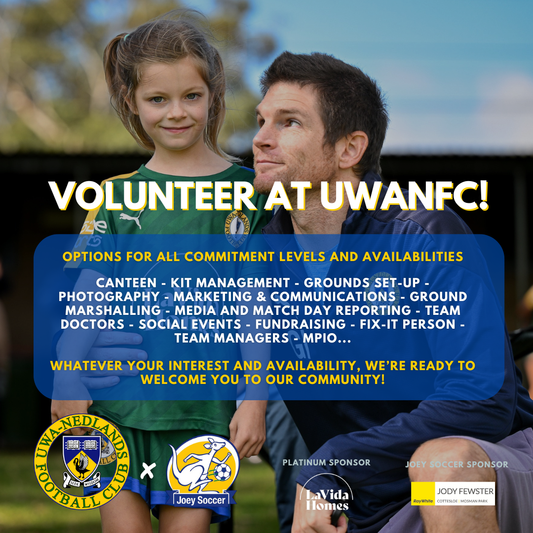 UWA Nedlands Football Club is looking for volunteers