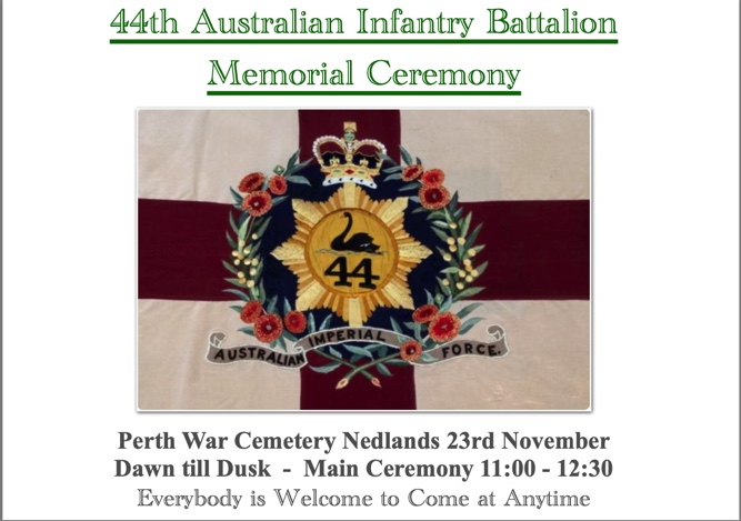 44th Battalion Memorial Ceremony